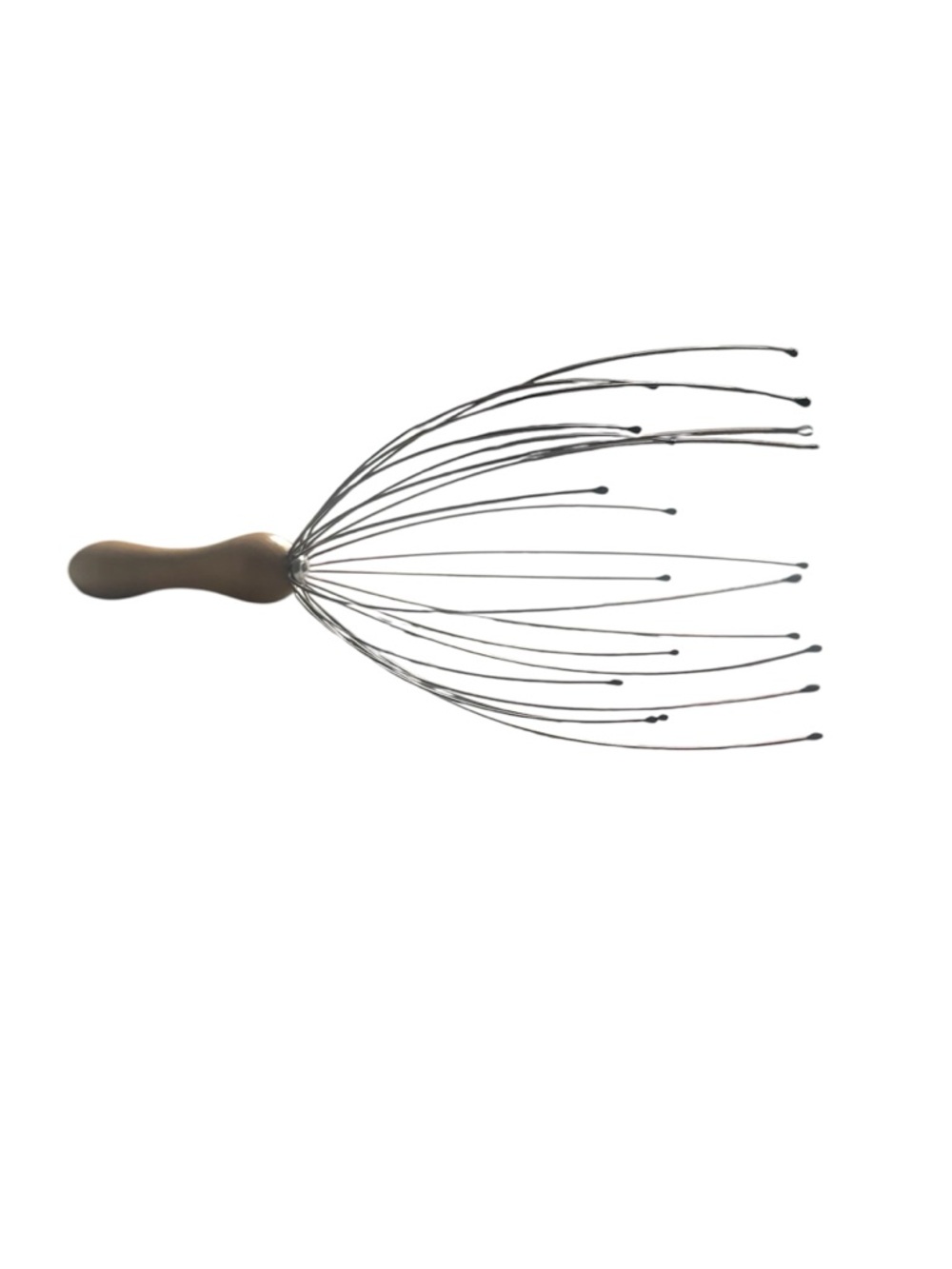 TADA Natural Beauty Wood Handle Scalp Head Massager - Metal Wire